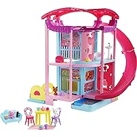 Barbie Doll House, Chelsea Playhouse With 2 Pets, Furniture And Accessories, Elevator, Pool, Slide, Ball Pit And More, Kids Toys And Gifts