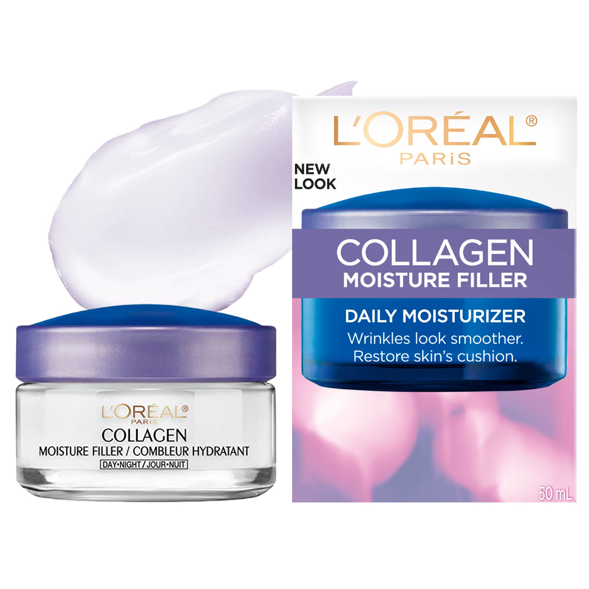 L'Oreal Paris Collagen Daily Face Moisturizer, Reduce Wrinkles, Face Cream 1.7 oz