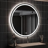 ROOMTEC 36 Inches LED Bathroom Mirror with Front and Backlit,Anti-Fog,3 Colors and Dimmable Light(ETL/UL Certification)