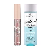 essence Luminous Eye Tint Liquid Shadow 04 & Remove Like a Boss Waterproof Eye & Face Makeup Remover Bundle | Vegan & Cruelty Free