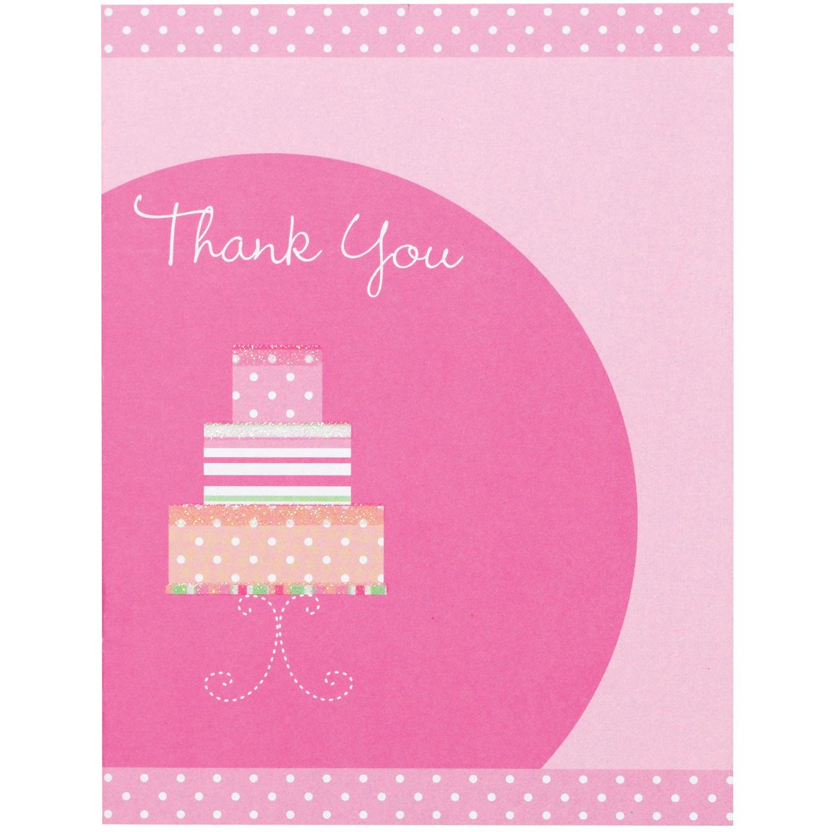 Wilton 12-Pack Bridal Shower Cake Thank You Card