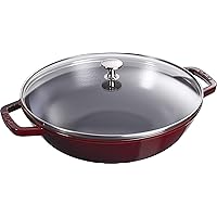 STAUB Cast Iron Wok, Grenadine, 30 cm