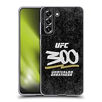Head Case Designs Officially Licensed UFC Unrivaled Greatness Distressed 300 Logo Soft Gel Case Compatible with Samsung Galaxy S21 FE 5G