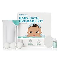 Frida Baby Baby Bath Upgrade Kit | Infant and Toddler Bath Essentials, Rinser Cup, Baby Bath Silicone Brush, Bath Bombs, Essential Oil Vapor Drops