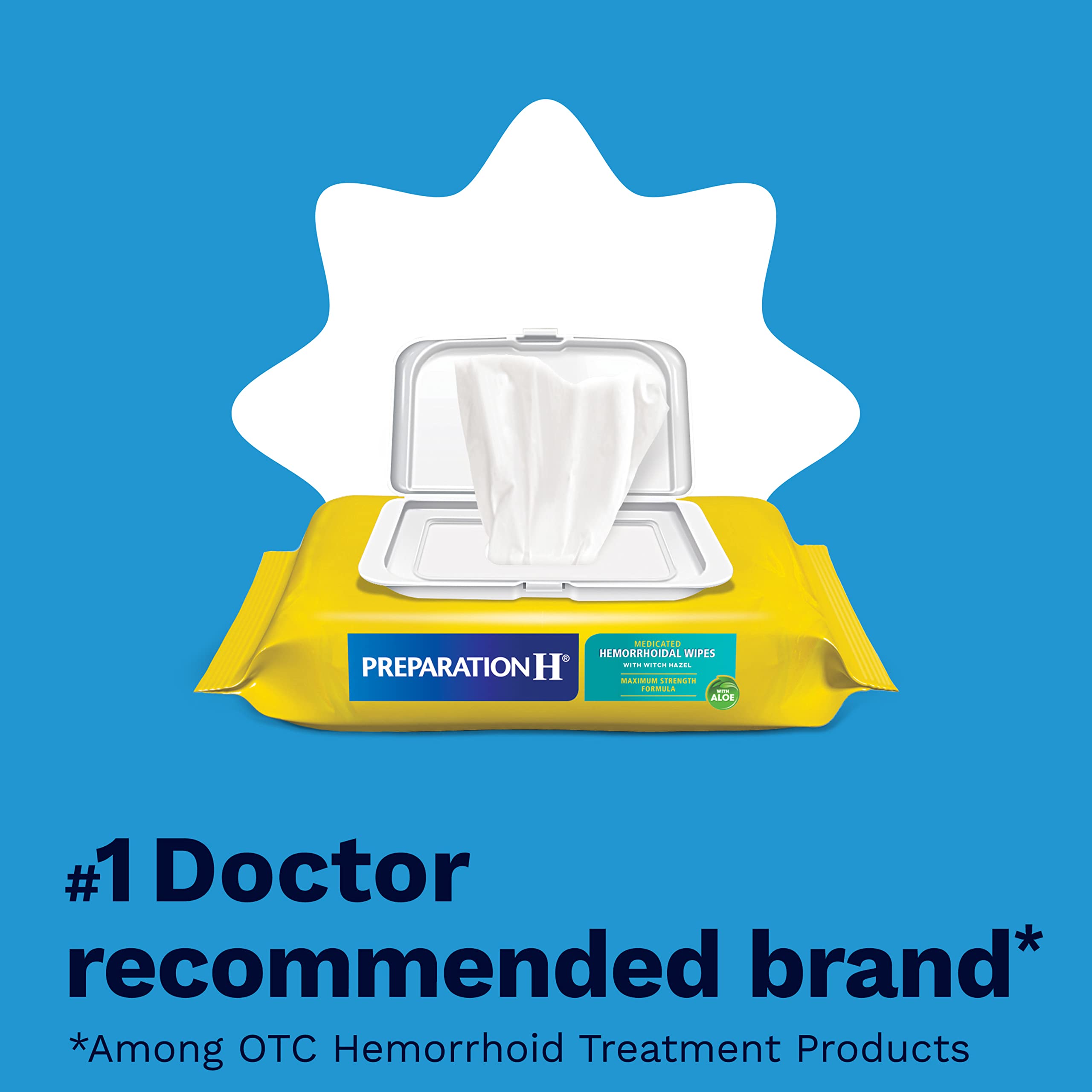 Preparation H Hemorrhoid Wipes with Witch Hazel, 192 Ct Plus Preparation H Hemorrhoid Symptom Treatment Cream, 2 Tubes x 1.8 oz, Wipe Plus Treat for Better Relief, Hemorrhoid Care Bundle