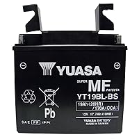 Yuasa YUAM6219BL YT19BL-BS Maintenance Free AGM Battery with Acid pack