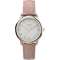 Timex Women's Easy Reader 30mm Watch - Pink Strap White Dial Rose Gold-Tone Case