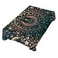 ALAZA Moon & Star Alchemy Magical Table Cloth Square 54 x 54 Inch Tablecloth Anti Wrinkle Table Cover for Dining Kitchen Parties