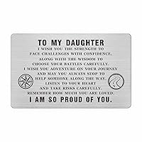 Daughter Graduation Gifts, Steel Engraved Graduation Card for Daughter College High School 2023 Graduation Gifts