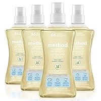 Method Concentrated Laundry Detergent, Free + Clear, 53.5 Fl Oz (Pack of 4), 66 Loads