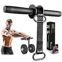 Wrist Roller Forearm Exerciser, TPE Anti-Slip Handles Forearm Strengthener with 43.3 In Or 51.2 In Ultra-Strong Nylon Strap, Forearm Blaster with Quick Lock for Grip and Arm Strength Training (Black)