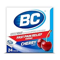 BC Powder Original Strength Pain Reliever, 50 Count Pain Relief Powder, Cherry, 24 Count Bundle