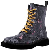 Women's Combat Boots Lace Up Ankle Booties For Women Low Heel