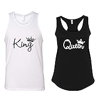 King and Queen Matching Couple Tank Tops - His and Hers Couple Shirts - King and Queen Shirts