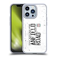 Head Case Designs Officially Licensed Liverpool Football Club Anfield Road White Crest You'Ll Never Walk Alone Soft Gel Case Compatible with Apple iPhone 13 Pro and Compatible With MagSafe Accessories
