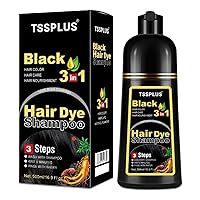 TSSPLUS Hair Color, Herbal Hair Dye Shampoo Black, Black Shampoo, Shampoo Hair Dye, Instant Black Hair Dye Shampoo, Hair Color Shampoo Gray Hair, black hair dye shampoo 3 in 1