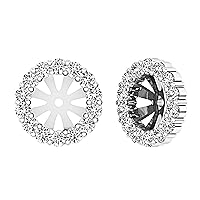 Dazzlingrock Collection 0.65 Carat (ctw) 10K Gold Round Cut Diamond Removable Jackets For Stud Earrings