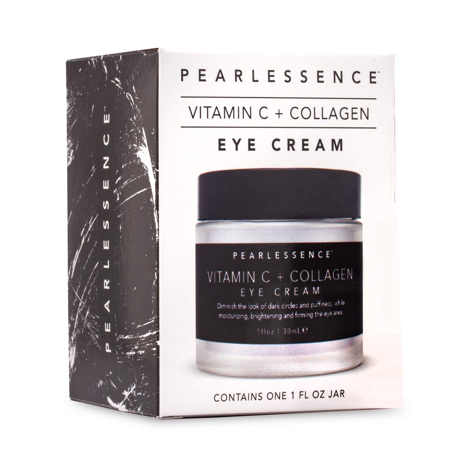 Pearlessence Vitamin C + Collagen Eye Cream | Helps Reduce Puffiness & Diminish Look of Dark Circles | Moisturizing to Brighten & Firm Eyes | Made in USA & Cruelty Free (1oz)