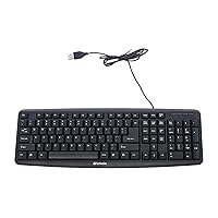 Verbatim Slimline Wired Keyboard USB Plug-and-Play Numeric Keypad Adjustable Tilt Legs Corded Full-Size Computer Keyboard Compatible with PC, Laptop - Frustration Free Packaging Black 99201
