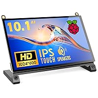 Raspberry Pi Screen, 10.1’’ Touchscreen Monitor,IPS FHD 1024×600, Responsive and Smooth Touch,Dual Built-in Speakers,HDMI Input,Compatible with Various Devices and OS,Easy Assembly,Driver Free