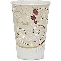 SOLO R7N-J8000 7 oz Symphany Waxed Paper Cold Cup (Case of 2000), beige, 3.7