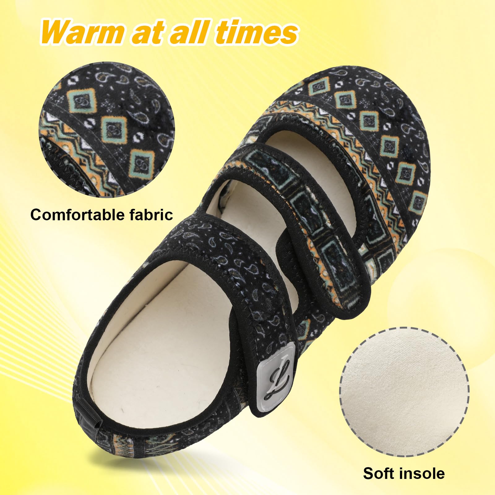 LeIsfIt Womens Mens Slippers Soft House Slippers Warm Fuzzy House Shoes Slipper Socks with Rubber Sole Indoor/Outdoor