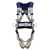 DBI-SALA ExoFit X100 Comfort Construction Positioning Safety Harness, OSHA, ANSI, 3 D-Ring Connections, Tongue Leg Buckles, Quick Connect Chest Buckle, 1401111, Medium