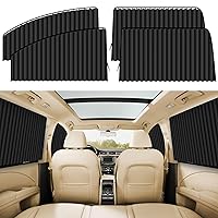 ZATOOTO 4 PCS Side Window Sun Shade Black Privacy Sunshade - Magnetic Curtain Blinds Covers - Keeps Cooler Screen for Sleeping Camping Accessories