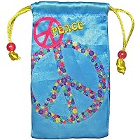 Amzer Universal Drawstring Bag Case Cover Pouch for Mobile Phone, MP3 Players, iPod, Electronics and Accessories - Retail Packaging - Peace Sign