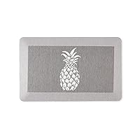 Martha Stewart Aloha Modern Pineapple Anti-Fatigue Air-Infused Kitchen Mat, Grey, 19.6