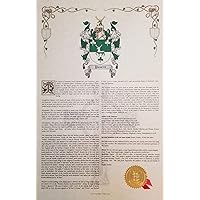 Mr Sweets Almond Coat of Arms, Crest & History 11x17 Print - Name Meaning, Genealogy, Family Tree Aid, Ancestry, Ancestors, Namesakes - Surname Origin: English England