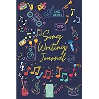 Songwriting Journal - For Kids - Lyric writing - Song Journal - Lyric book for Adults | Beginners: Ruled and Manuscript pages - Music Journal | ... 100 pages | Lyric Journal | Children | Gifts