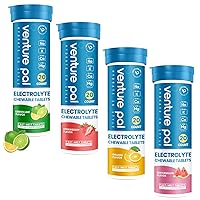 Venture Pal Electrolyte FastChews - 80 Chewable Electrolyte Tablets - for Runners, Sports Nutrition, Electrolyte Chews - 80 Count Bottle