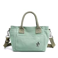 Oichy Small Tote Bag with Zipper Canvas Crossbody Bag for Women Top Handle Satchel Bag Casual Shoulder Bag Tote Purse