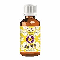 Deve Herbes Pure Kukui Nut Oil (Aleurites moluccanus) Natural Therapeutic Grade Cold Pressed 15ml (0.50 oz)