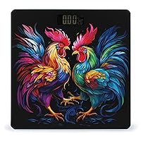 Roosters Fighting Cockfighting Weight Scale Digital Scale for Body Weight Bathroom Scales for Home Office