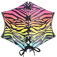 Women's Rainbow Animal Print Lace-up Corset Belt Cincher