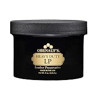 Obenauf's Heavy Duty LP Leather Preservative (8oz)- All Natural Beeswax Oil Conditioner- Rejuvenate Restore & Preserve Sunfaded or Cracked Boots Jackets Saddles Car Auto Upholstery Furniture- USA Made