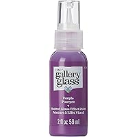 Gallery Glass, Purple Stained Glass 2 fl oz Brilliant Smooth Finish Paint, Perfect for Easy to Apply DIY Arts and Crafts, 20043