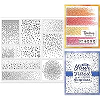 GLOBLELAND Confetti Background Clear Stamps for Cards Making Birthday Celebration Clear Stamp Seals 5.91x5.91inch 1Transparent Stamps for DIY Scrapbooking Photo Album Journal Home Decoration