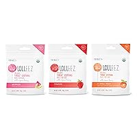 Lolleez Organic Sore Throat Soothing and Cough Pops with Honey for Kids- 15ct Pack -Watermelon, Strawberry, Orange Mango (Pack of 3)
