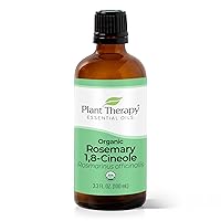 Organic Rosemary Essential Oil 100% Pure, USDA Certified Organic, Undiluted, Natural Aromatherapy, Therapeutic Grade 100 mL (3.3 oz)