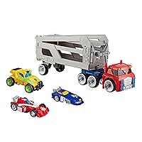 Transformers Playskool Heroes Rescue Bots Academy Road Rescue Team Trailer 4-Pack Converting Toy