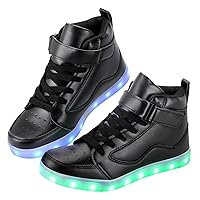 Light Up Shoes Men Women LED Shoes USB Recharging Adult Light Up Shoes High Top Glow in The Dark Shoes for Dancing Party Festivals