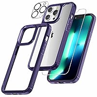 TAURI for iPhone 13 Pro Max Case, [Not-Yellowing] [Military-Grade Drop Protection] Shockproof Phone Lanyard Case for iPhone 13 Pro Max 6.7 inch Purple