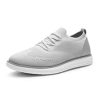 Bruno Marc Men's KnitFlex Craft Mesh Oxfords Sneakers Casual Dress Lace-Up Lightweight Walking Shoes