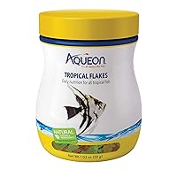 Aqueon Natural Tropical Fish Food Flakes, 1.02 oz