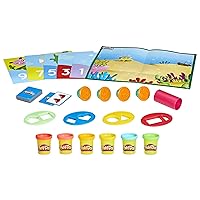 Play-Doh Create and Count Numbers Playset Preschool Toy for Kids 3 Years and Up with 6 Double-Sided Playmats, 10 Counting Flashcards, and 6 Cans of Modeling Compound, Non-Toxic (Amazon Exclusive)