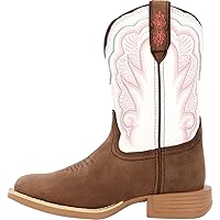 Durango® Lil' Rebel Pro™ Big Kid's Trail Brown and White Western Boot Size 4.5(M)