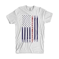 Threadrock Men's Trump 2020 Thin Line American Flag T-Shirt